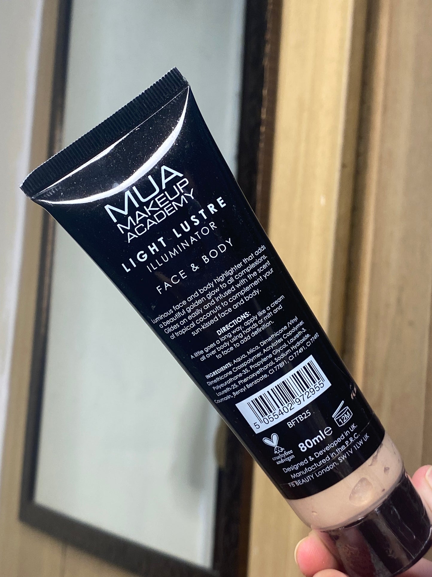 MUA Makeup Academy Light Lustre Illuminator Face & Body Golden Glow 80ml