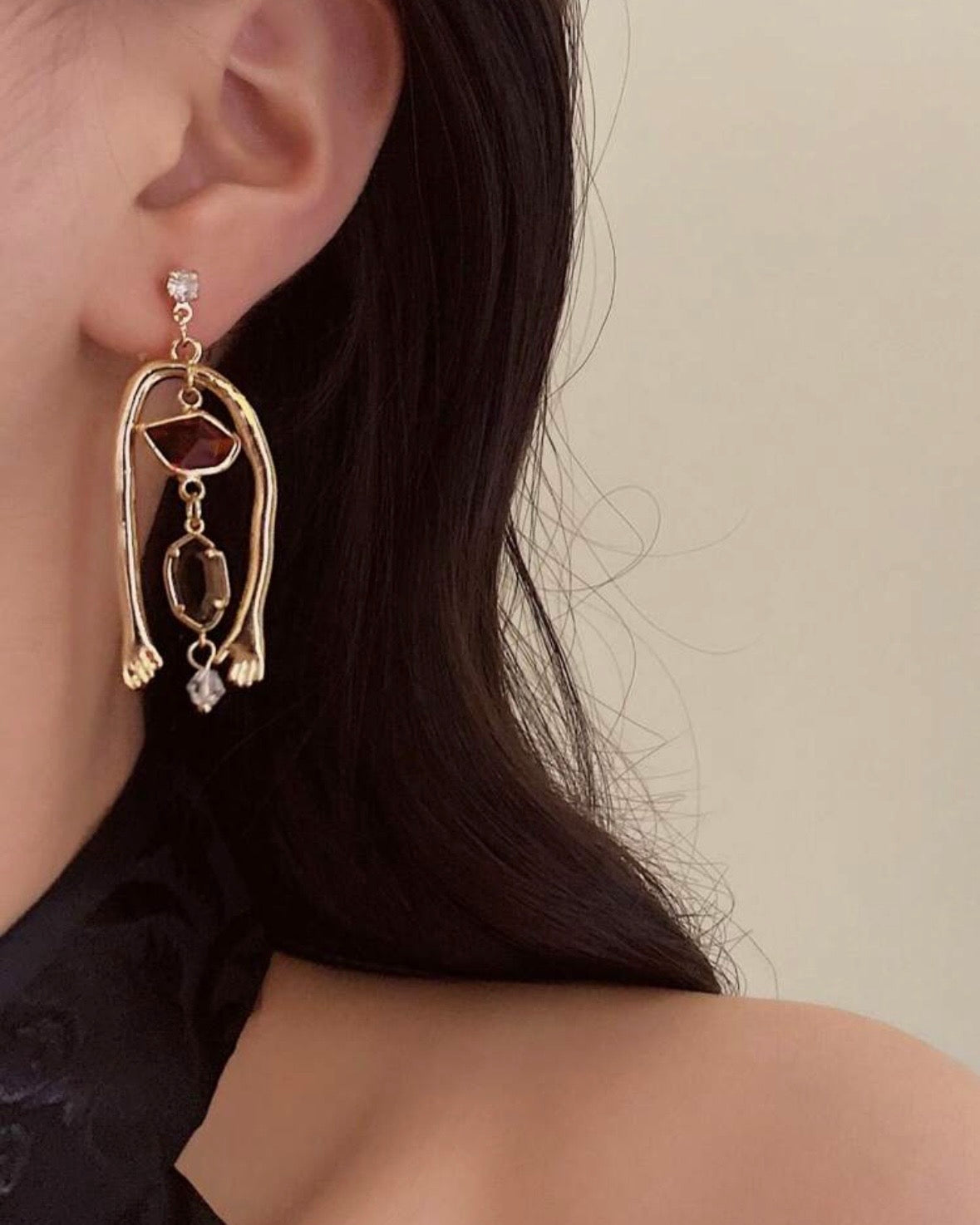 Abstract Asymmetrical Oversized Earrings