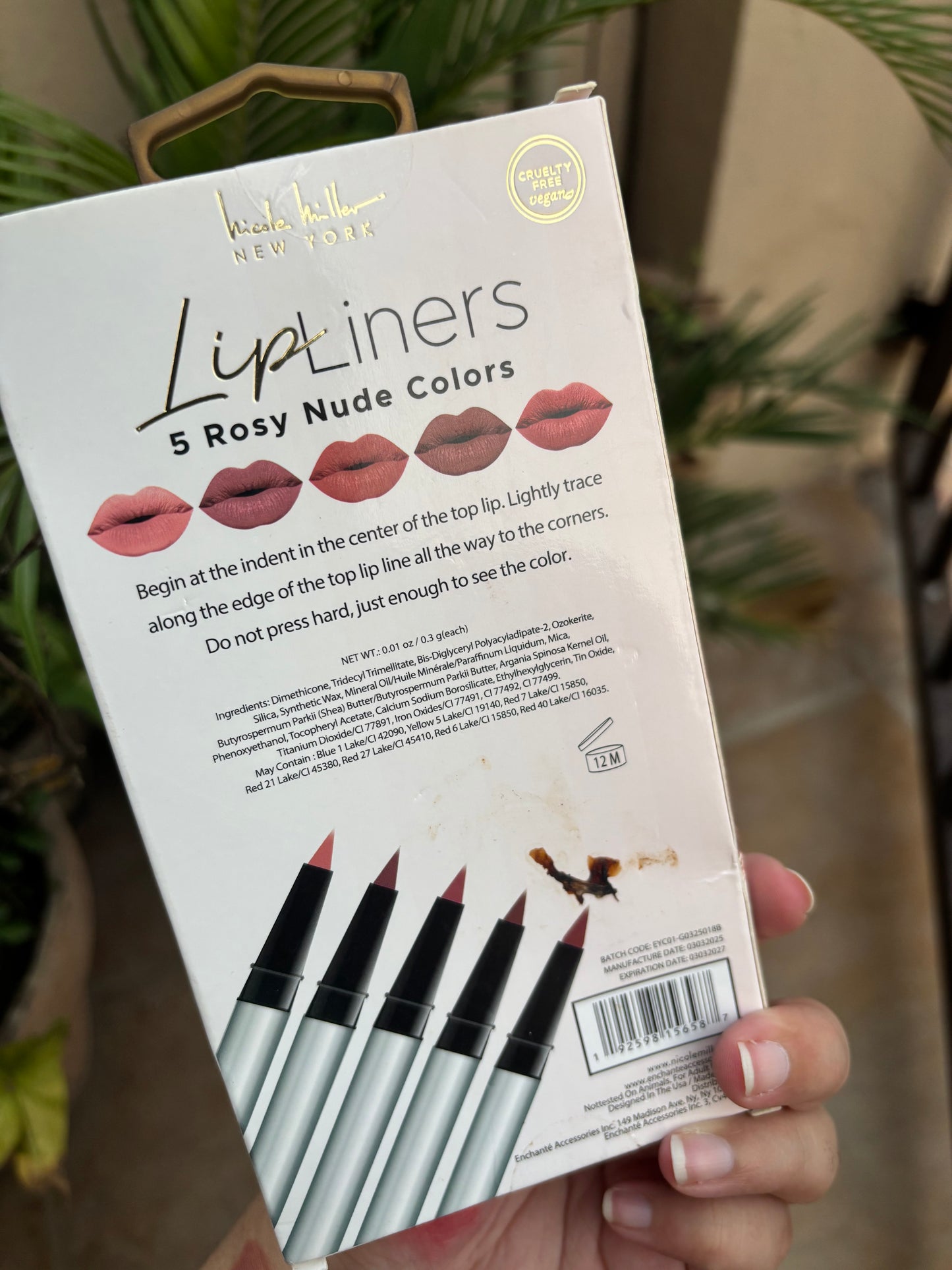 5 Rosy Nude Colors Lip Liner Set