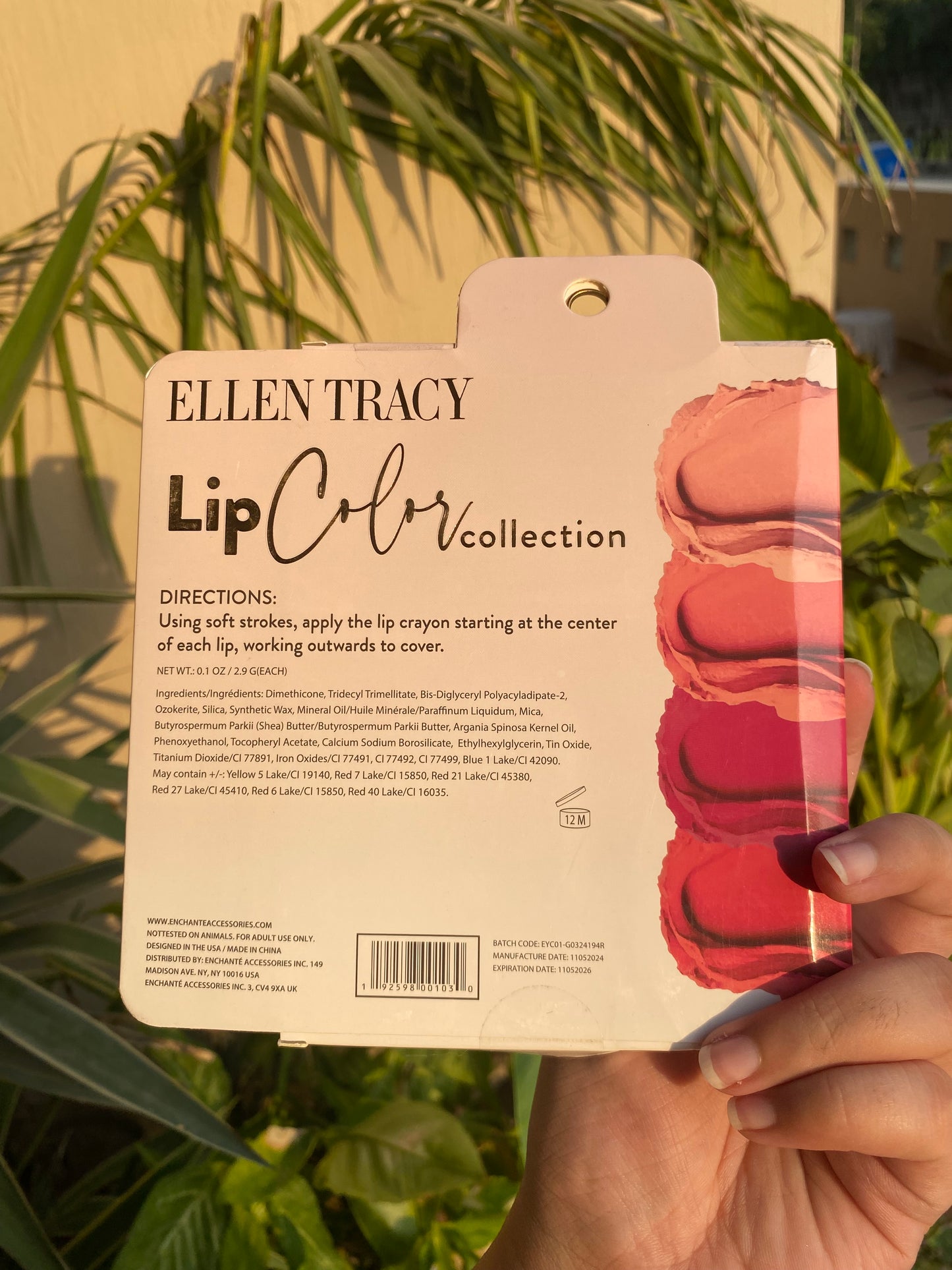 Ellen Tracy Pack of 4 Lip Crayons Pinks and Reds