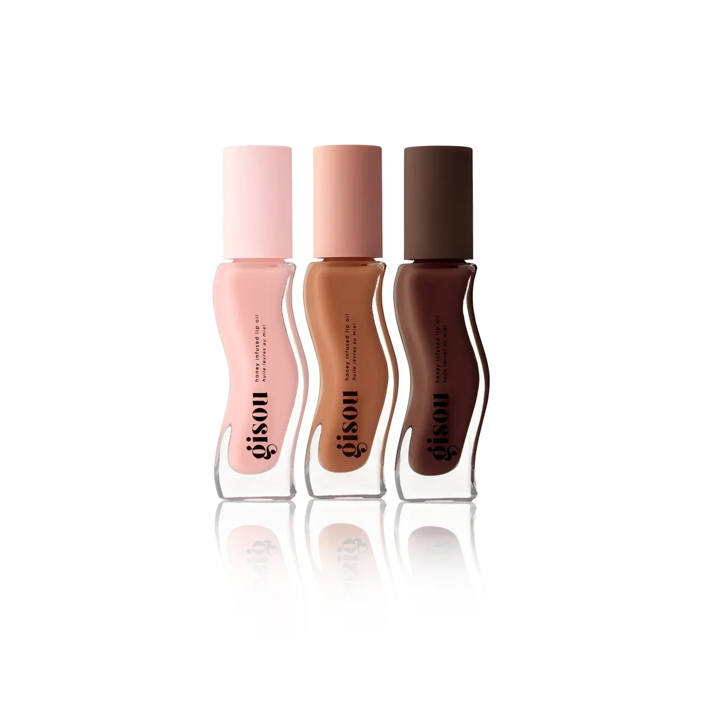 Gisou Glazed Lips Trio | Vanilla Glaze, Sticky Toffee & Milky Mocha Lip Gloss Set