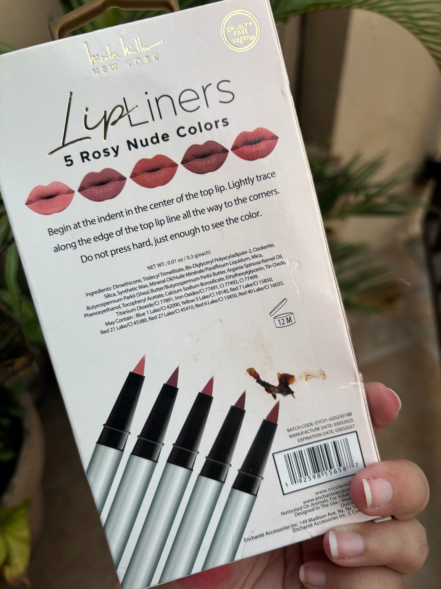 5 Rosy Nude Colors Lip Liner Set