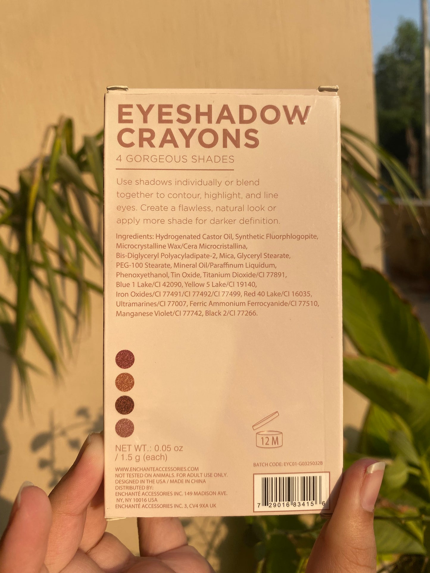 Set of 4 Eyeshadow Crayons Cream