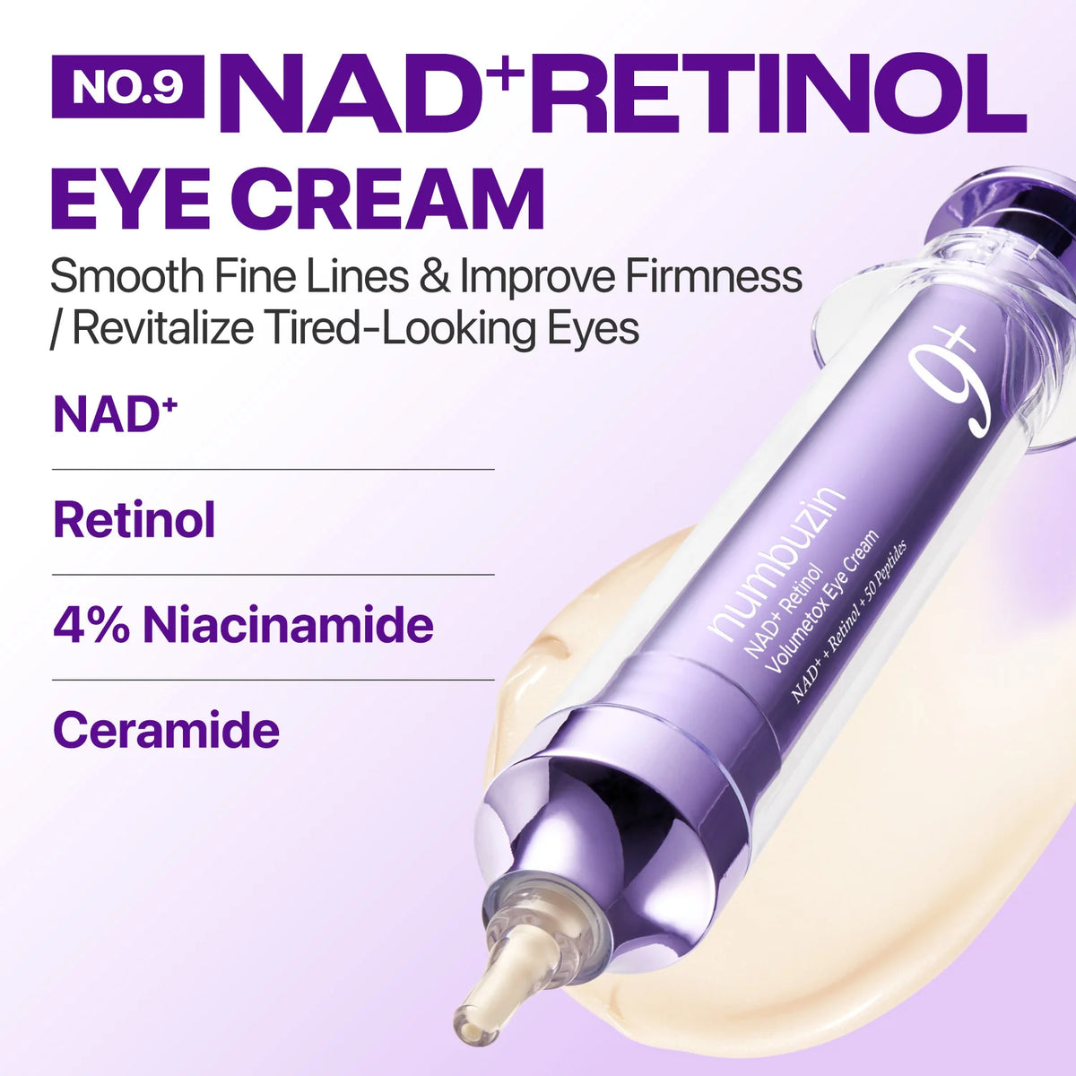 Numbuzin NAD+ Retinol Volumetox Eye Cream | Korean Anti-Aging Eye Cream