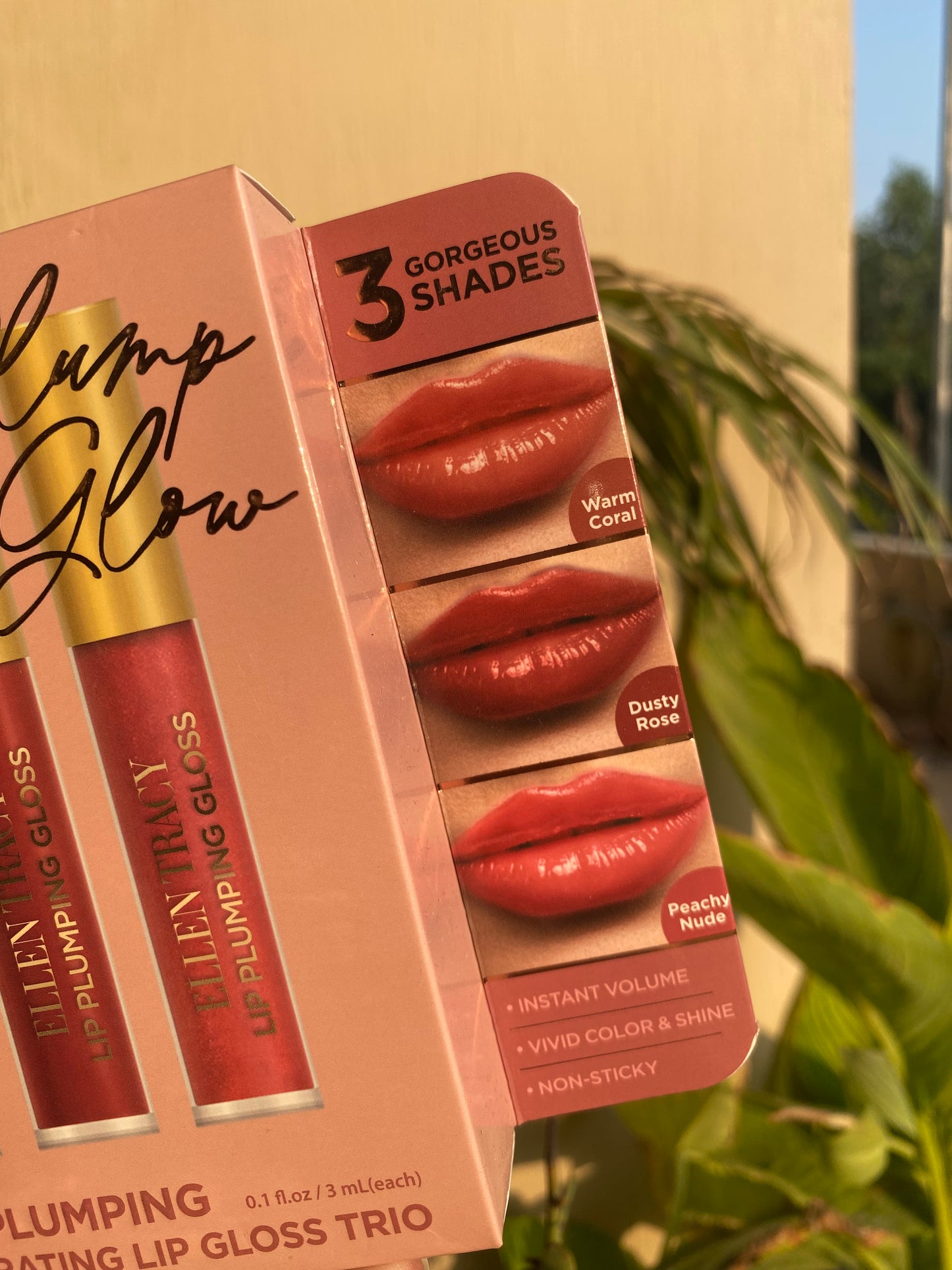 Ellen Tracy Plump & Glow Hydrating Lip Gloss Trio Pack