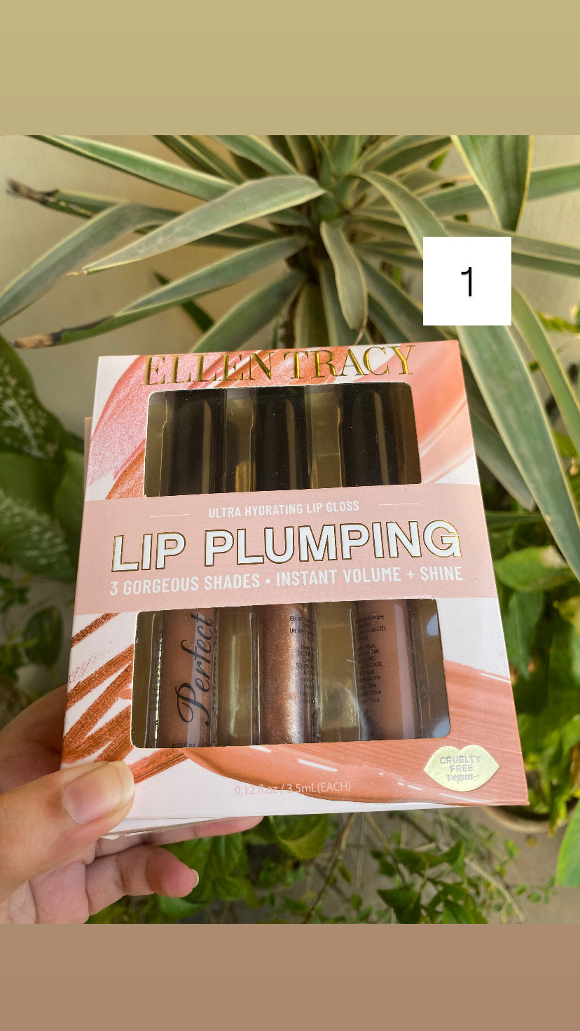 Ellen Tracy Lip Plumping Set of 3 Lip Gloss