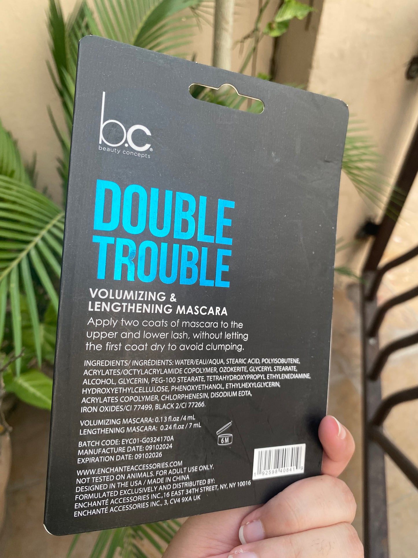 Beauty Concepts Double Trouble Volumizing and Lengthening Mascara Pack of 2