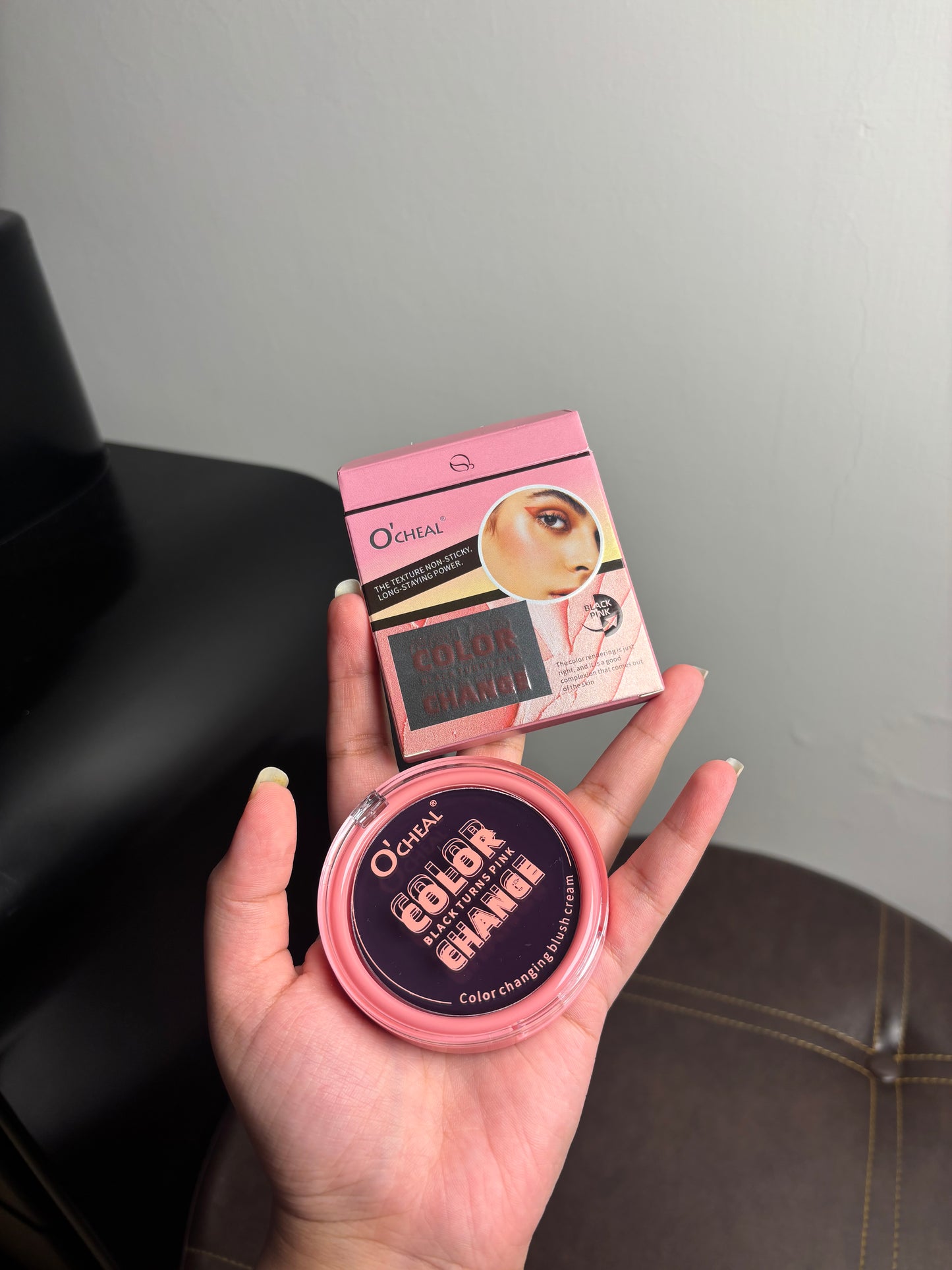 O’Cheal Colour Changing Blush Cream (Color Black turns Pink)