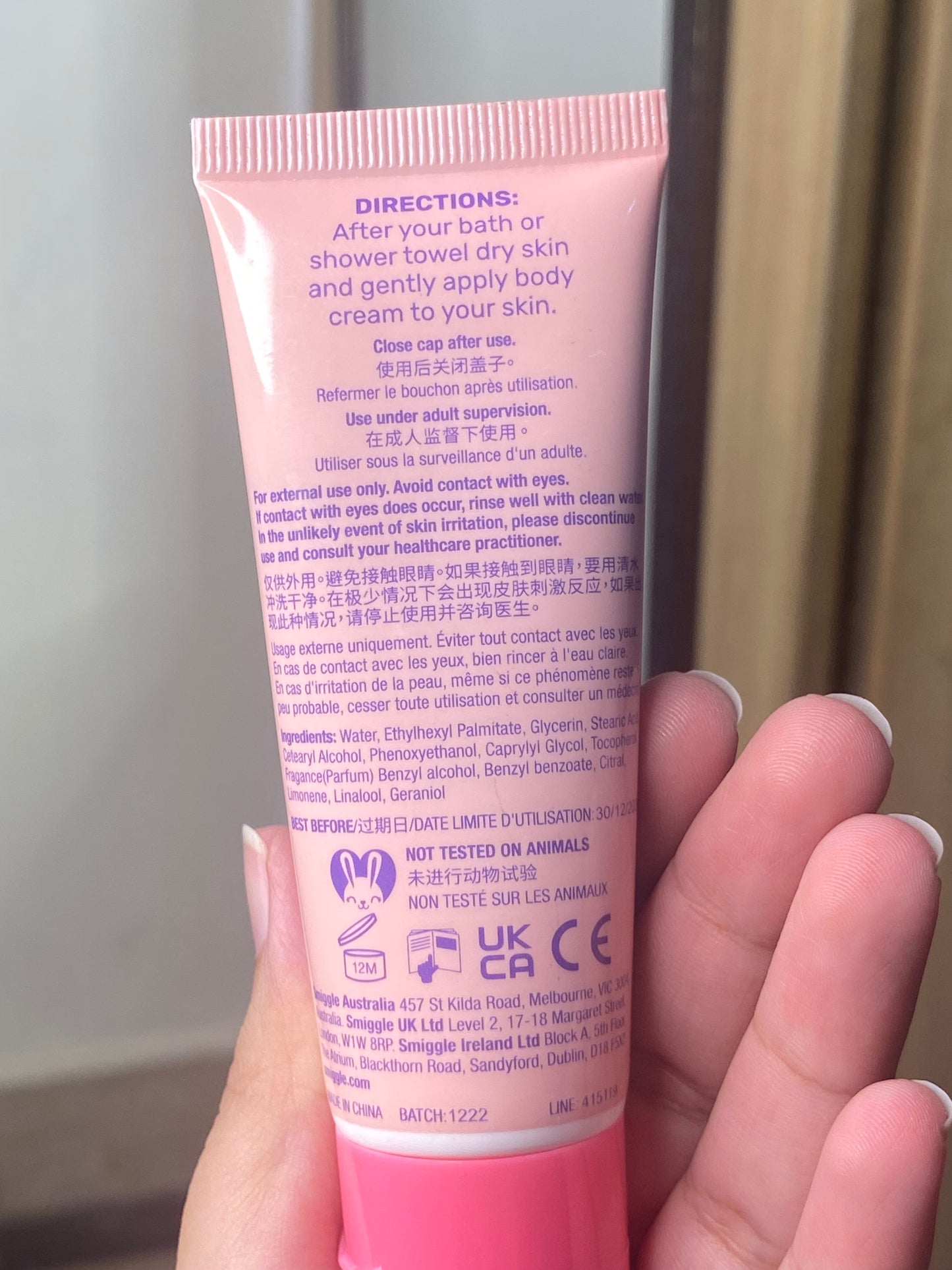 Smiggle Body Cream Strawberry Scented
