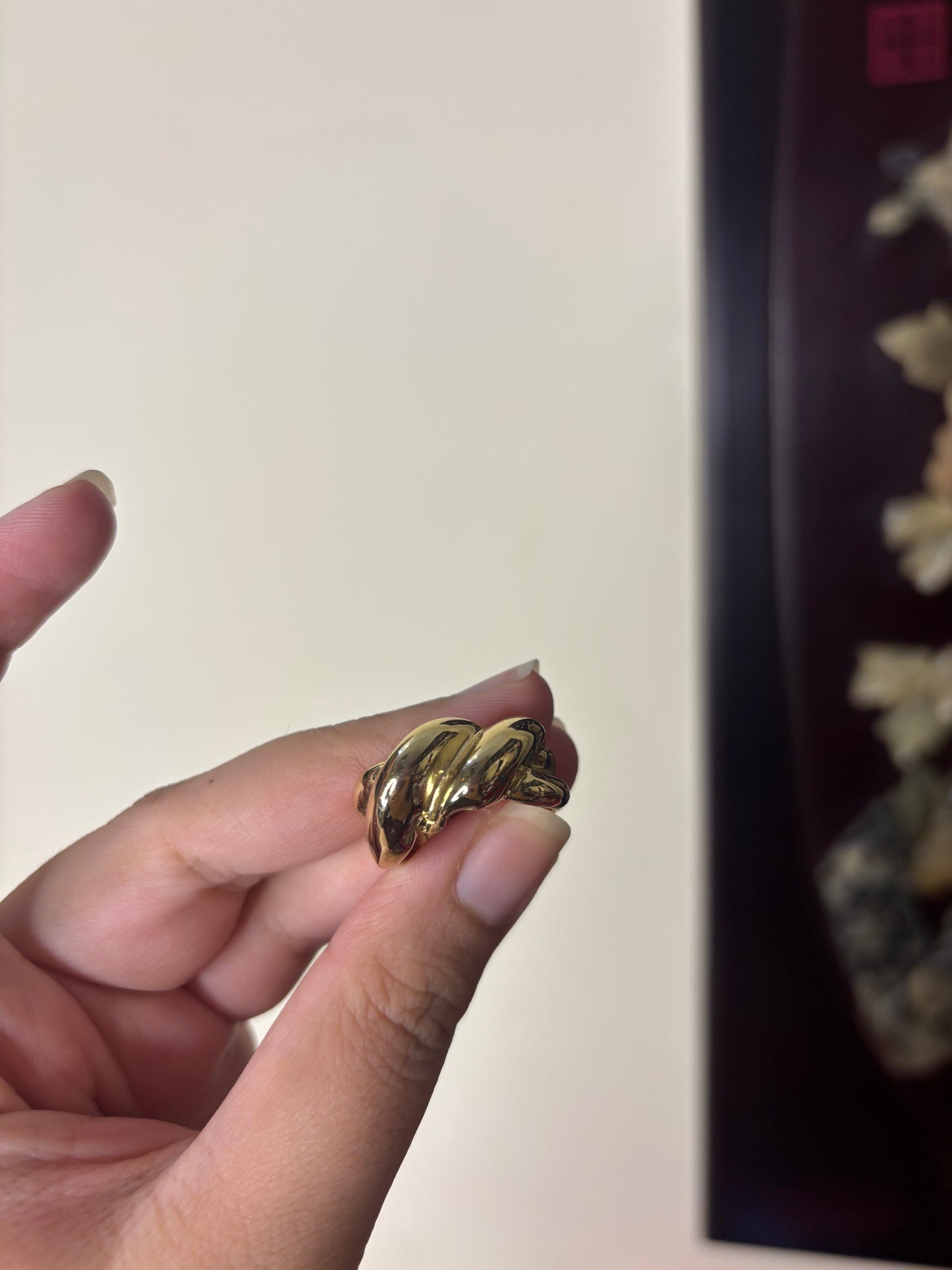 Gold Solid Ring Size 17-18 (Stainless Steel, Tarnish Free)