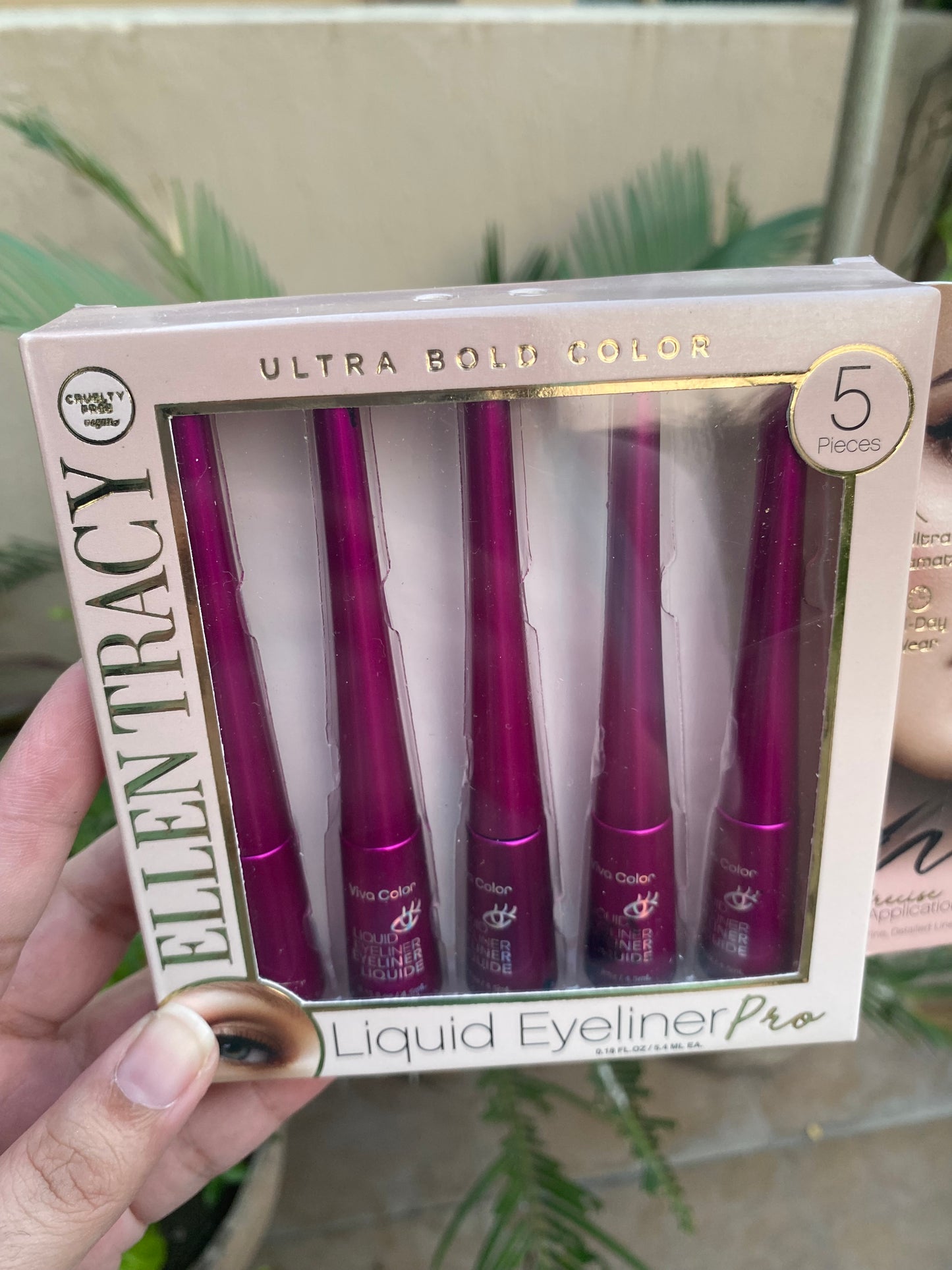 Ellen Tracy Ultra Bold Color Liquid Eyeliner Pro Set of 5 Versatile Shades in one pack