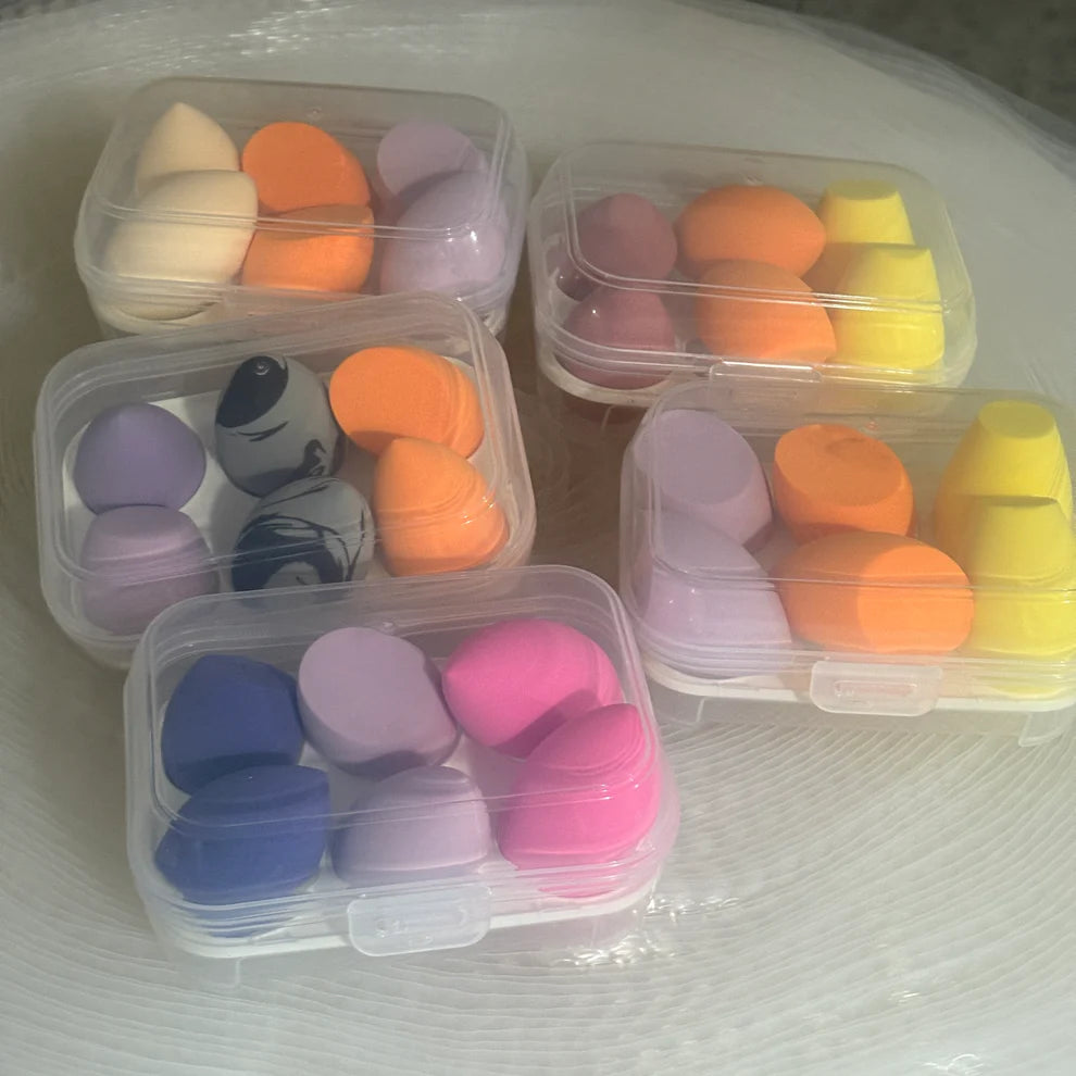 Box of 6 Beauty Blenders in Plastic Box (Random Colours)