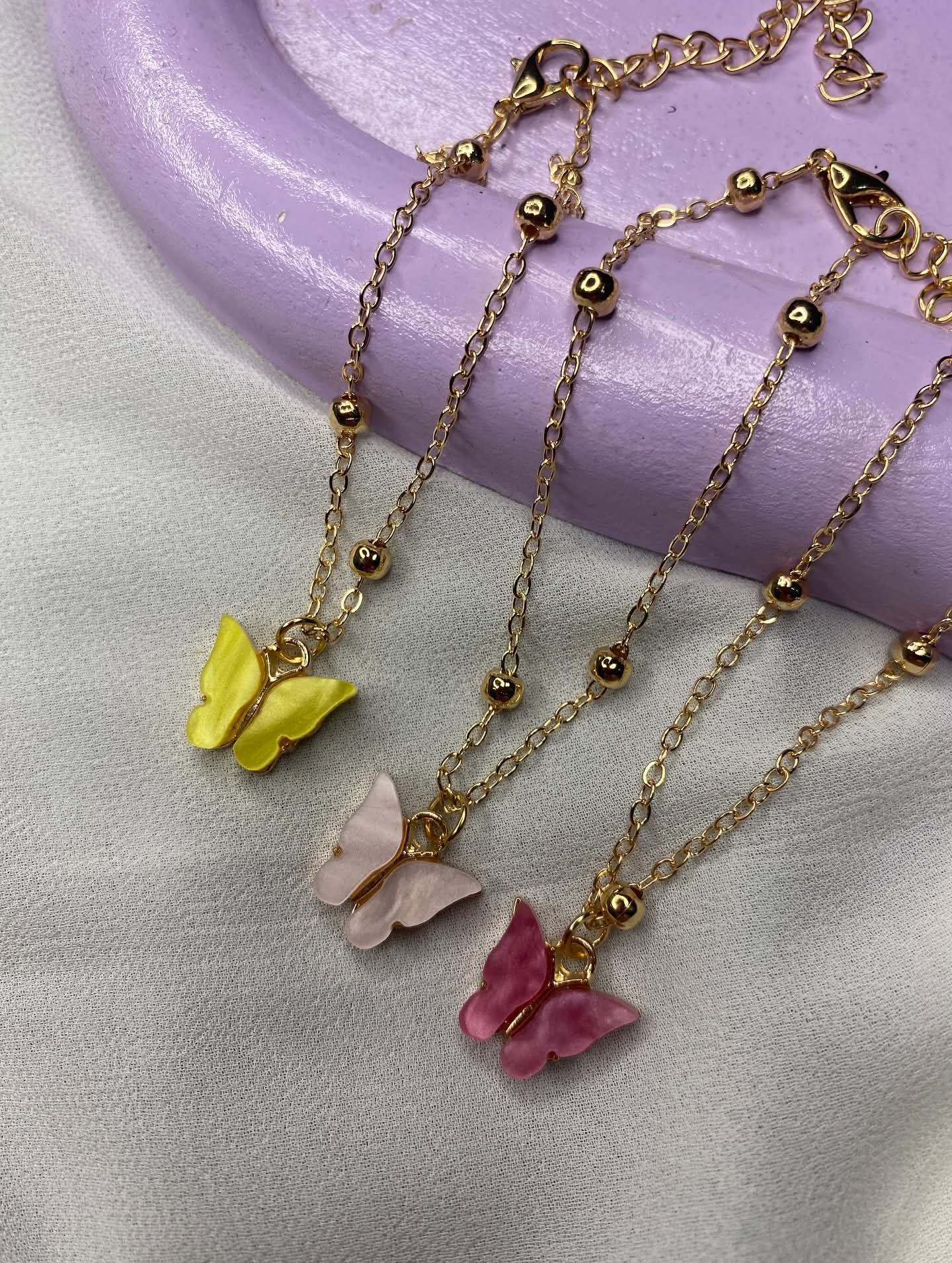 Set of 3 butterfly bracelets
