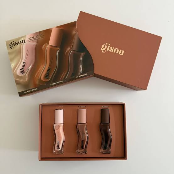 Gisou Glazed Lips Trio | Vanilla Glaze, Sticky Toffee & Milky Mocha Lip Gloss Set