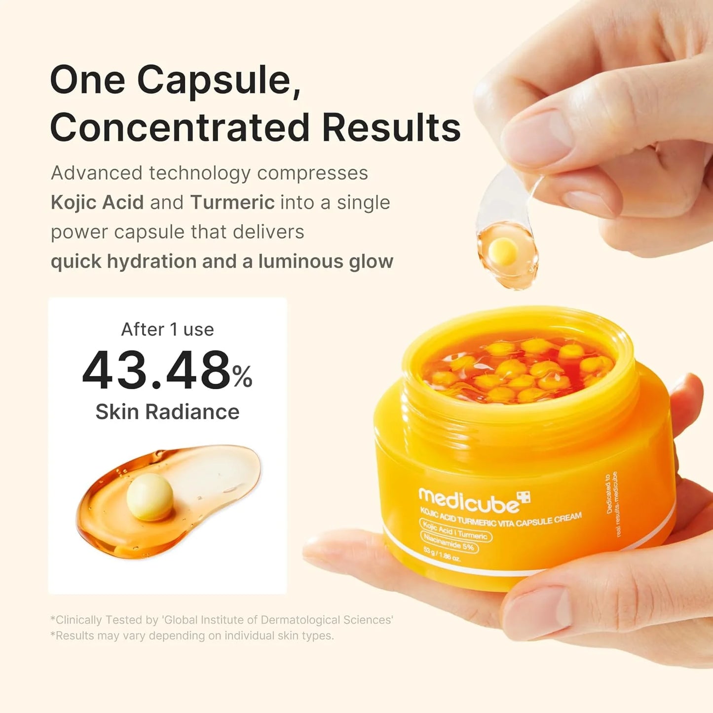 Medicube Kojic Acid Turmeric Vita Capsule Cream 53g | Brightening Cream