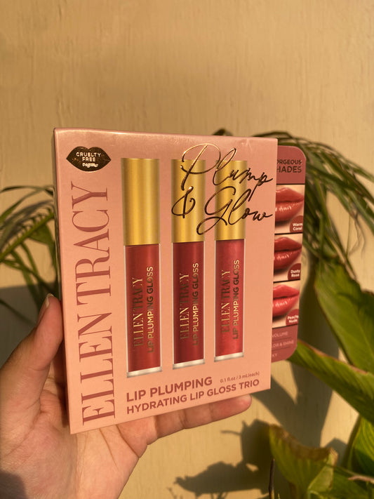 Ellen Tracy Plump & Glow Hydrating Lip Gloss Trio Pack