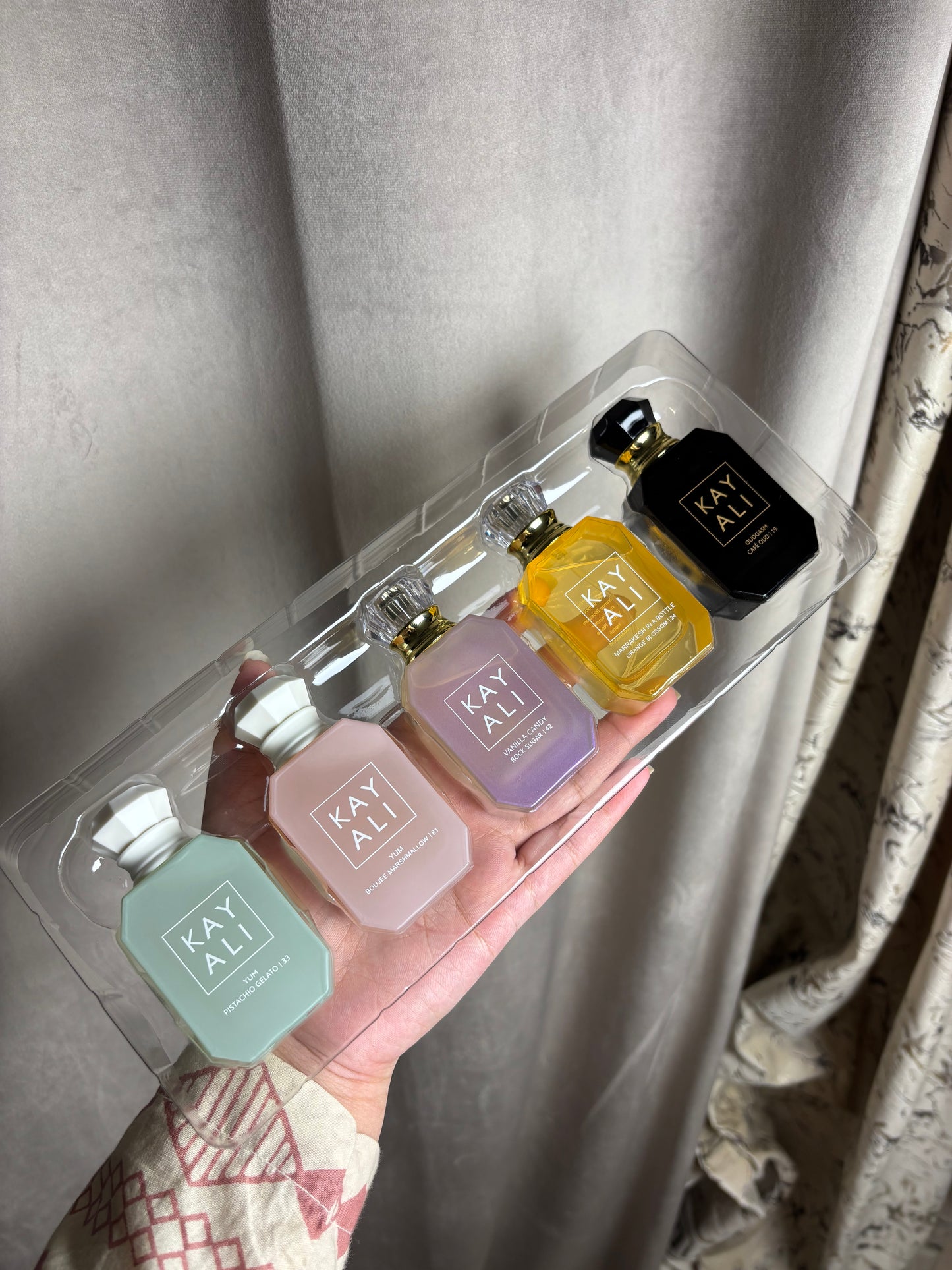 KAYALI Gift Set of 5 | Pistachio Gelato, Boujee Marshmallow, Vanilla 28, Oudgasm & Vanilla Candy