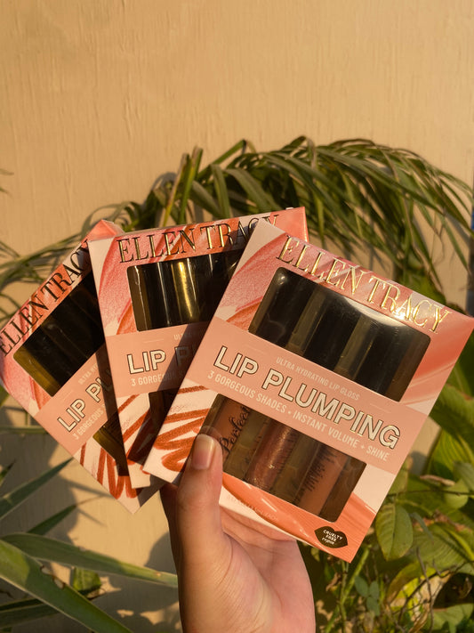 Ellen Tracy Lip Plumping Set of 3 Lip Gloss