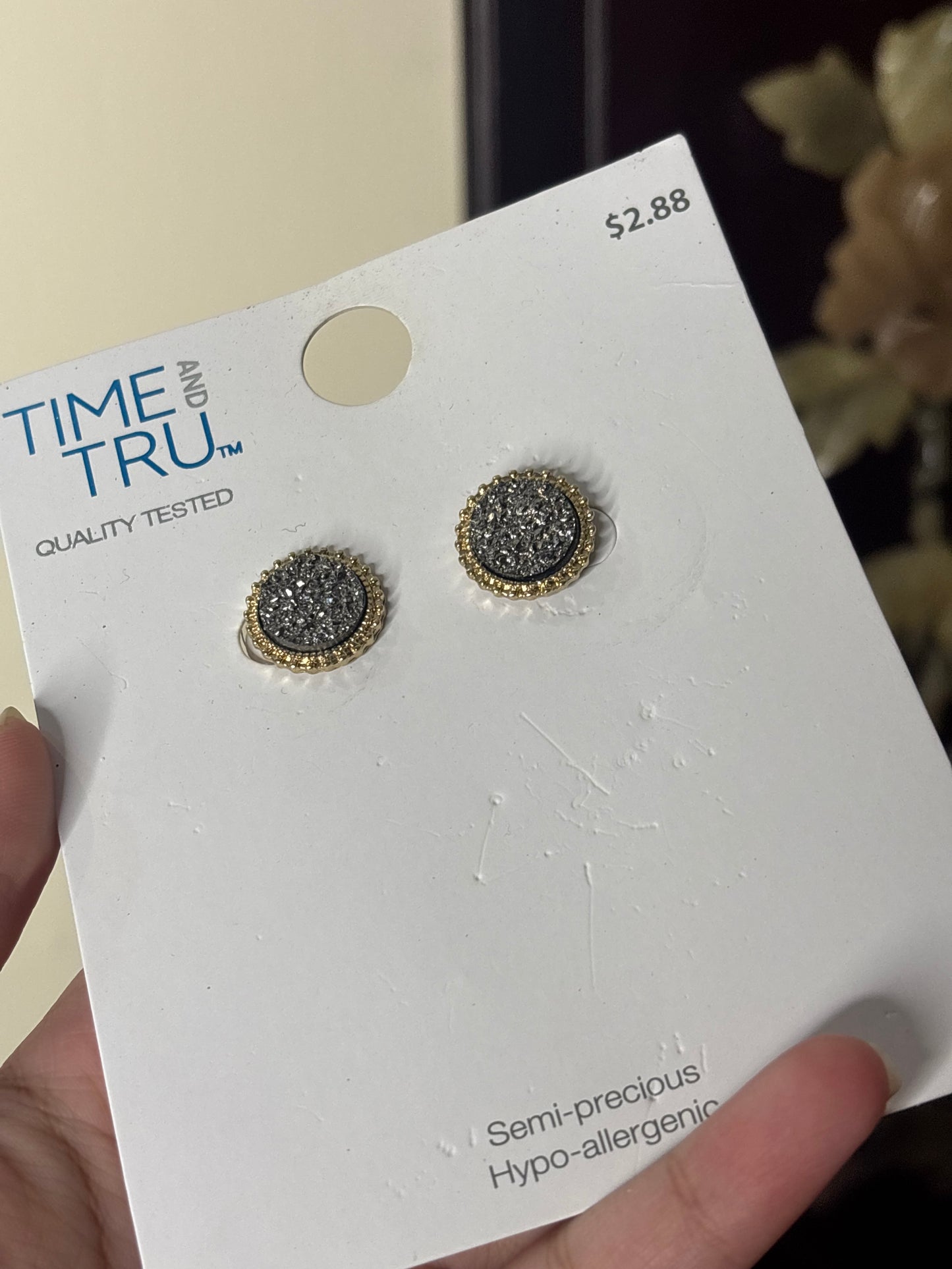 Round Earrings (Semi Precious. Tarnish Free)