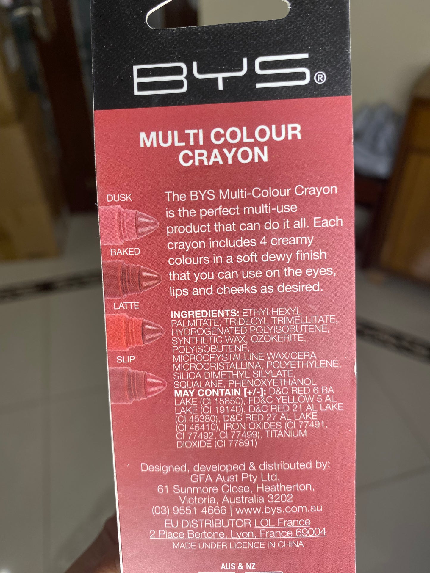 BYS Multi Color Crayon 4in1