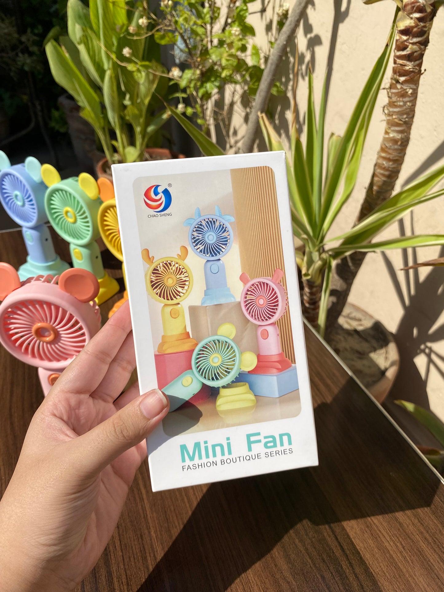 Portable + Chargeable Fan with Mobile Stand (one speed only)