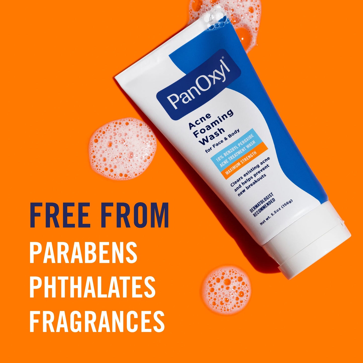 PanOxyl 10% Benzoyl Peroxide Acne Foaming Wash 156g | Acne Cleanser