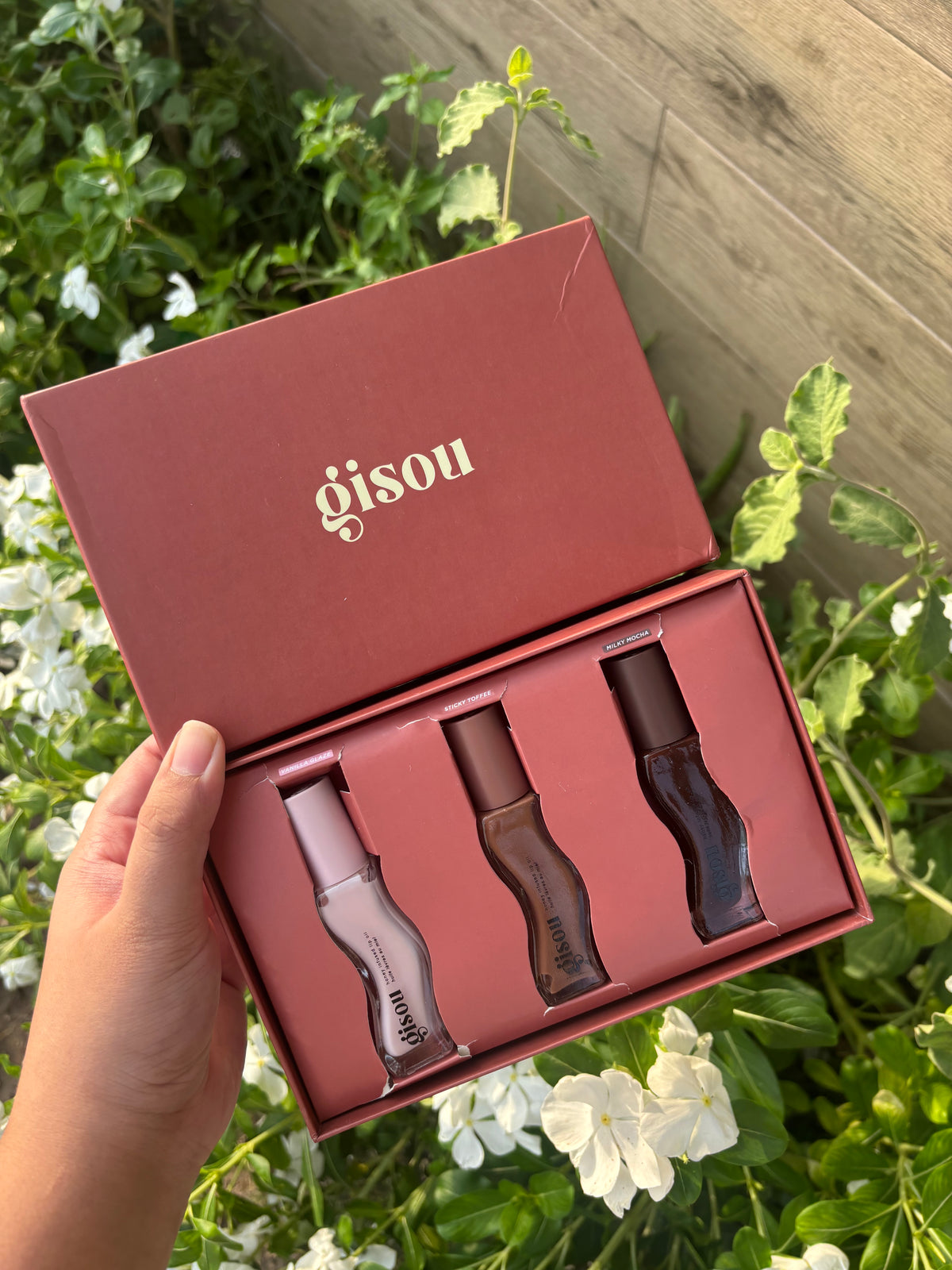 Gisou Glazed Lips Trio | Vanilla Glaze, Sticky Toffee & Milky Mocha Lip Gloss Set