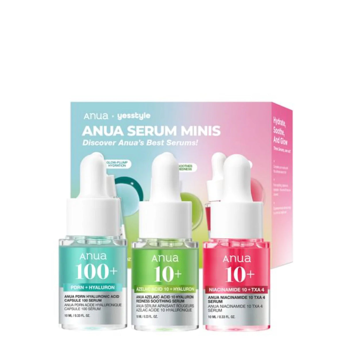 ANUA Serum Minis Discovery Set Trio | Korean Skincare Serums in Pakistan