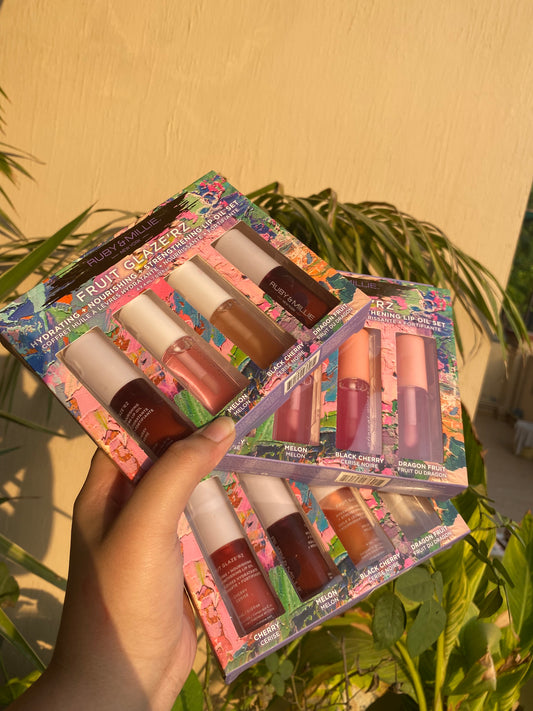 Ruby & Millie Fruit Glaze'rz Pack of 4 Lip Gloss Oil