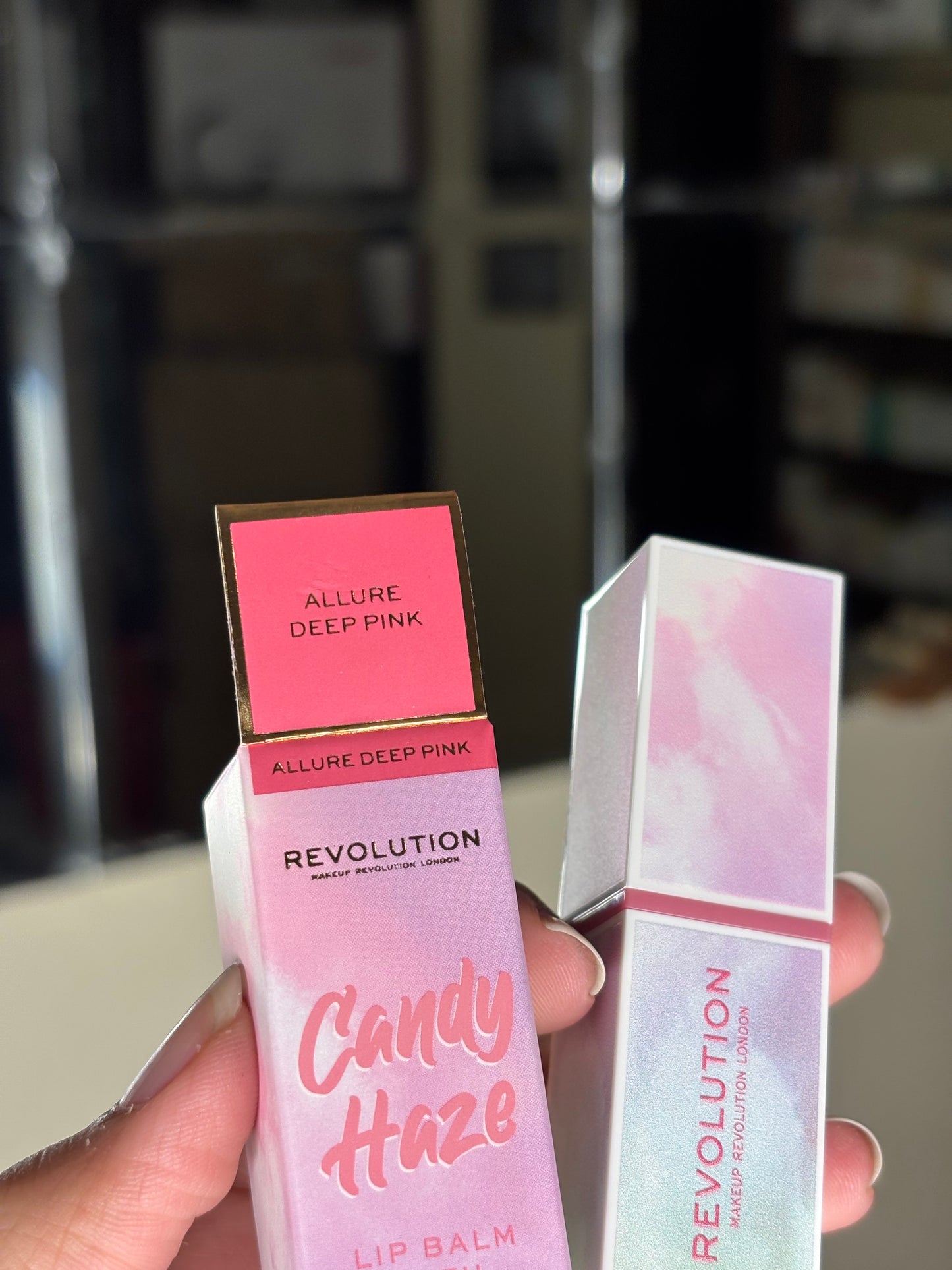 Revolution Candy Haze Lip Balm with Ceramide Shade Allure Deep Pink