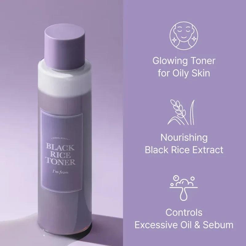 I’m From Black Rice Toner for Oily Skin | Korean Rice Toner