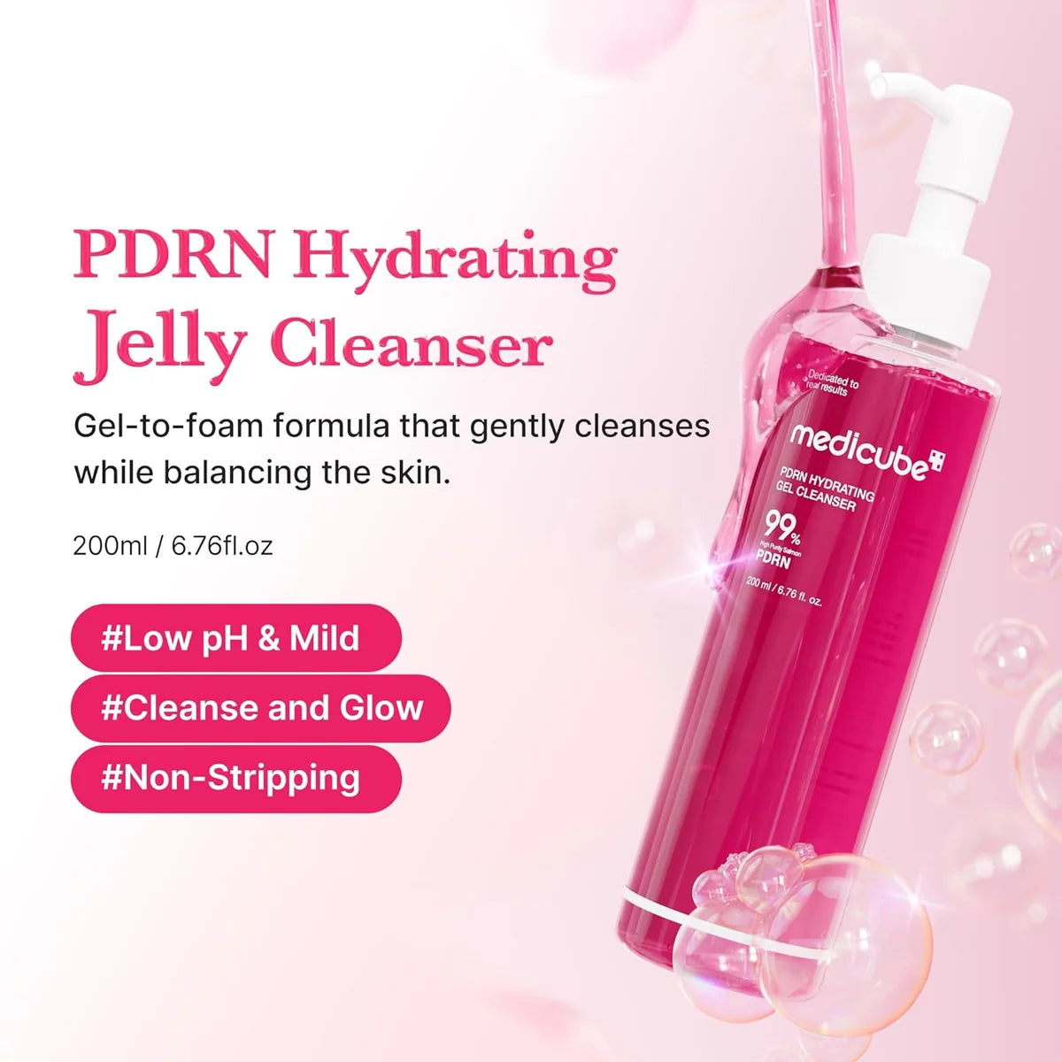 Medicube PDRN Hydrating Gel Cleanser | Hydrating Korean Facial Cleanser