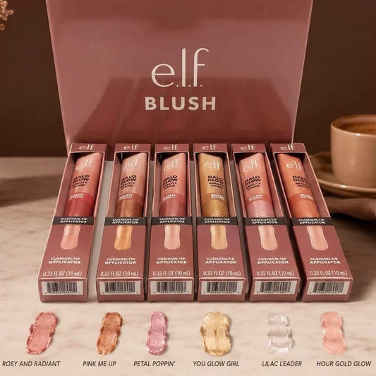 Elf Halo Glow Beauty Wand with Cushion Tip | Liquid Highlighter, Blush, Contour & Bronzer
