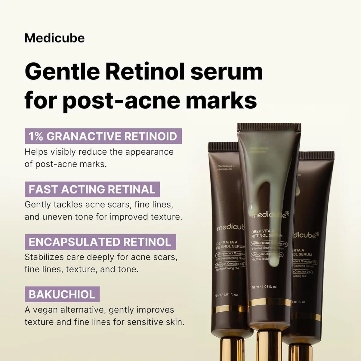 Medicube Deep Vita A Retinol Serum | Korean Retinol Serum for Fine Lines & Texture