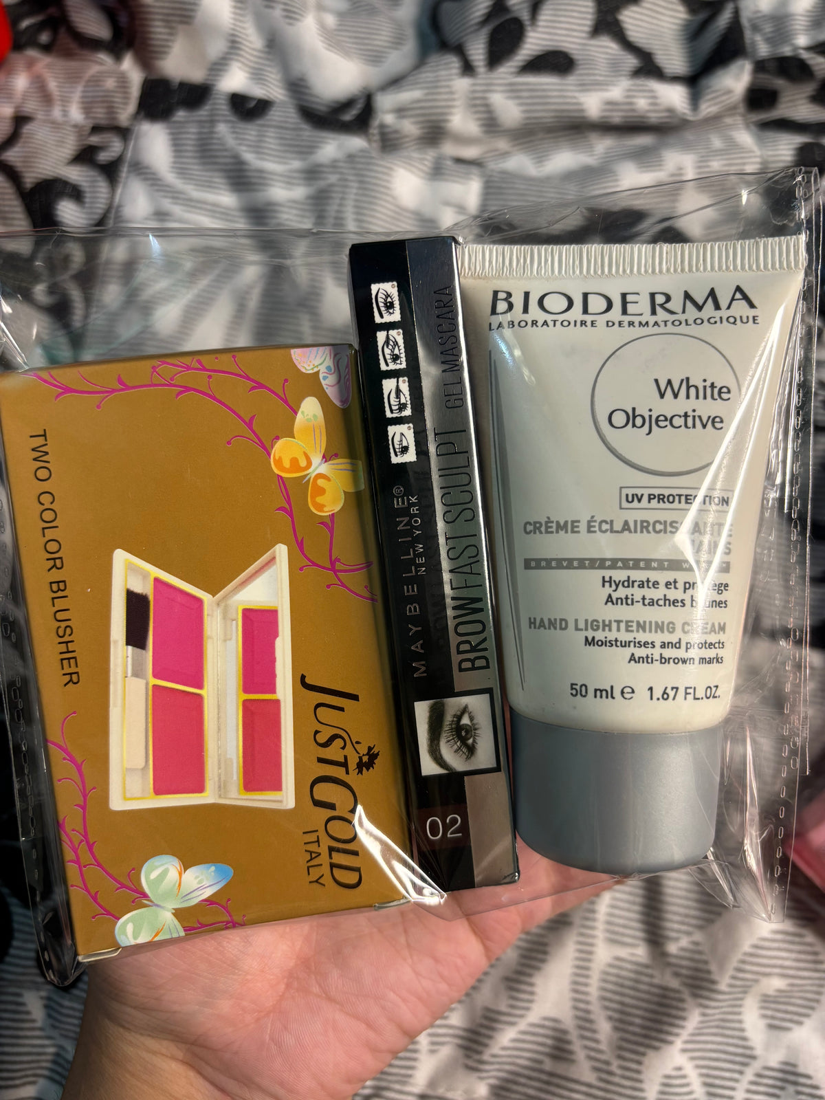 Deal A (Bioderma Hand Cream, Maybeline Gel Mascara, Blush Duo)