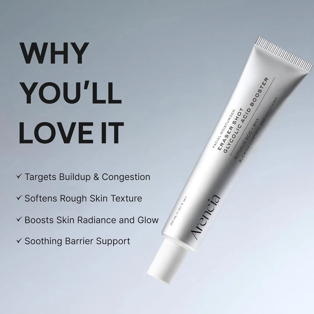 Arencia Eraser Shot Glycolic Acid Booster 30ml | Korean Exfoliating Serum