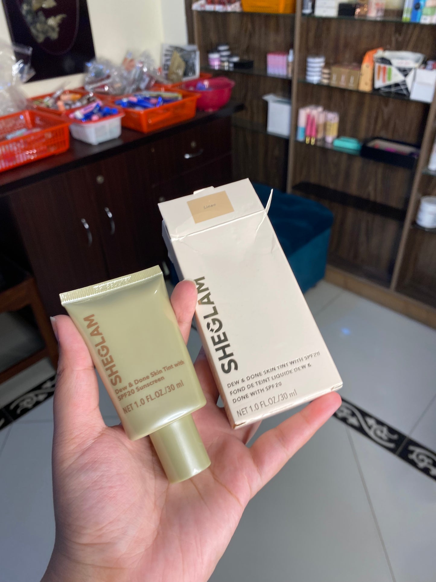 Sheglam Dew & Done Skin Tint with SPF20 Sunscreen Shade Linen