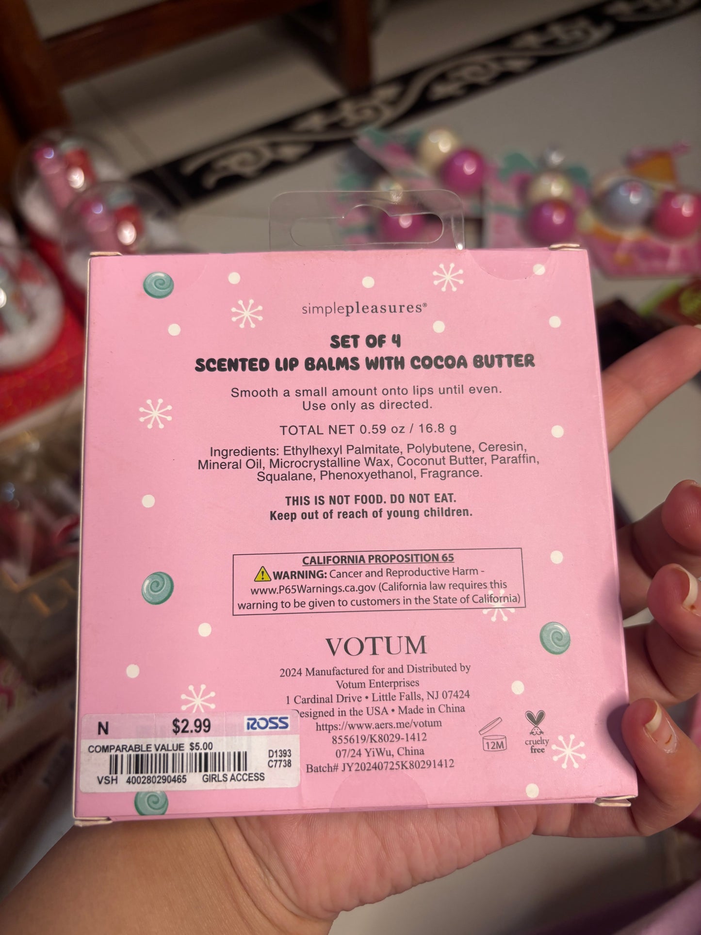 Simple Pleasures Cute Lip Balm Set