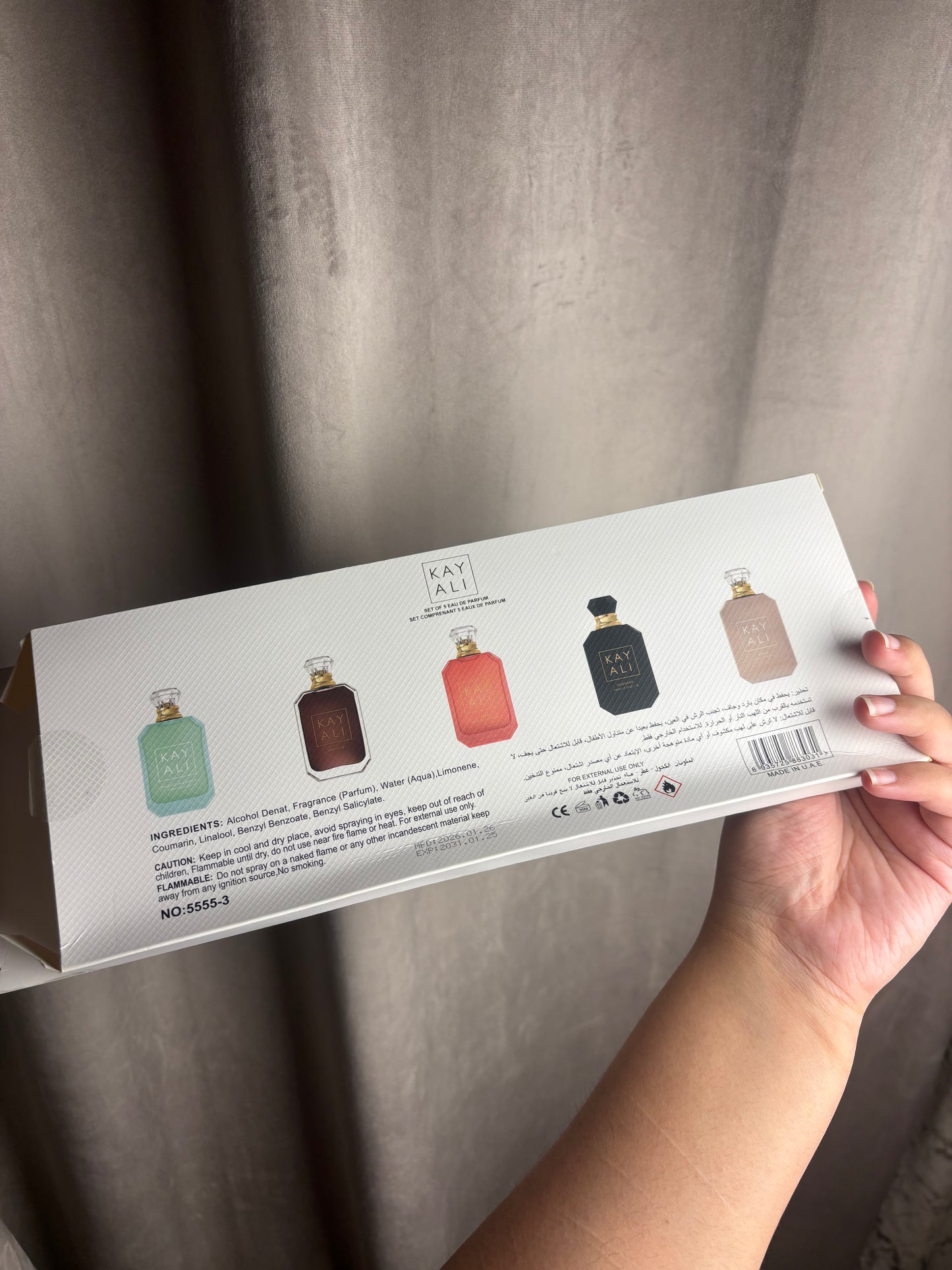 KAYALI Gift Set of 5 | Vanilla 28, Vanilla Utopia, Oudgasm, Maldives in a Bottle & Sparkling Lychee