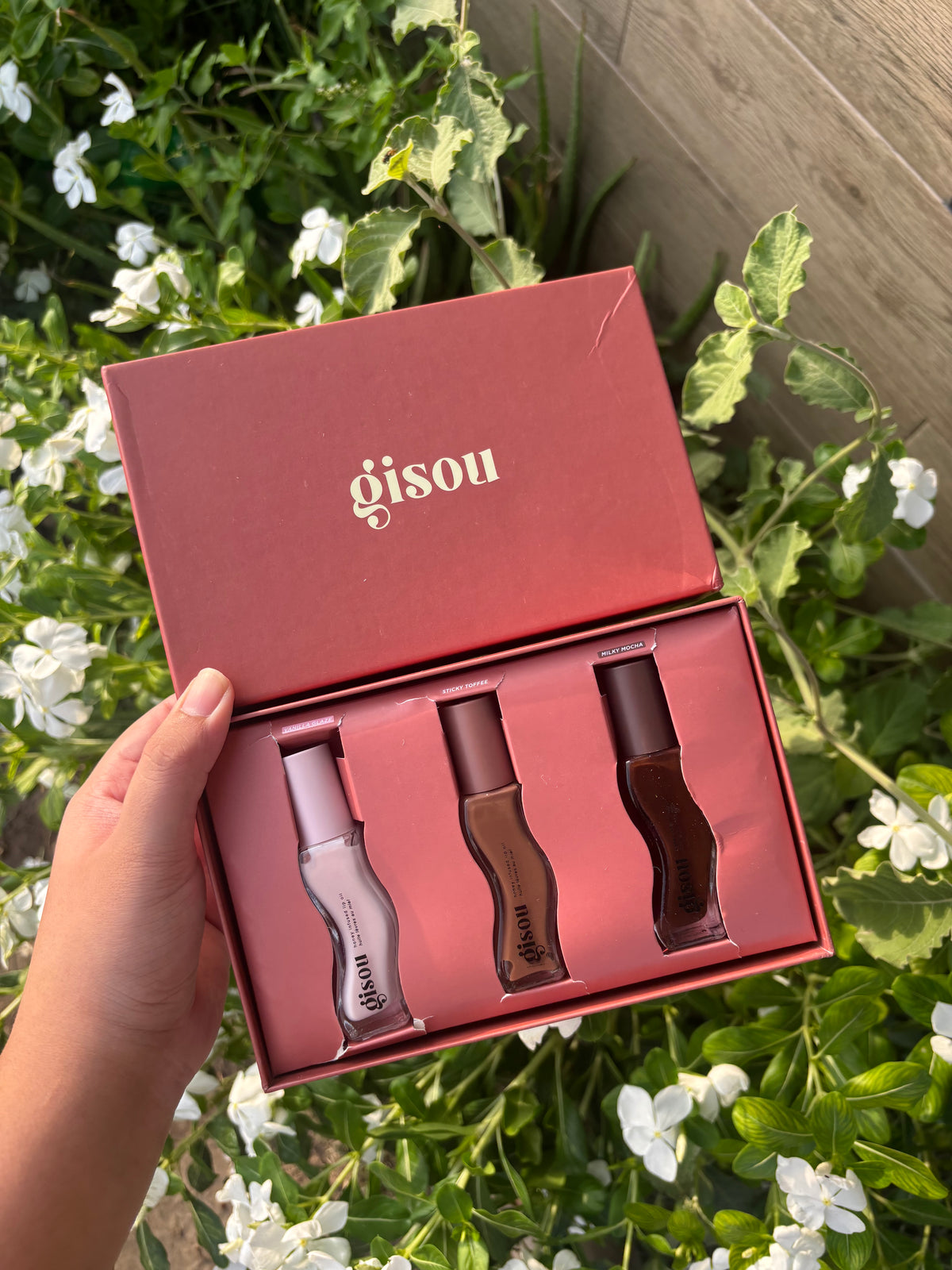 Gisou Glazed Lips Trio | Vanilla Glaze, Sticky Toffee & Milky Mocha Lip Gloss Set