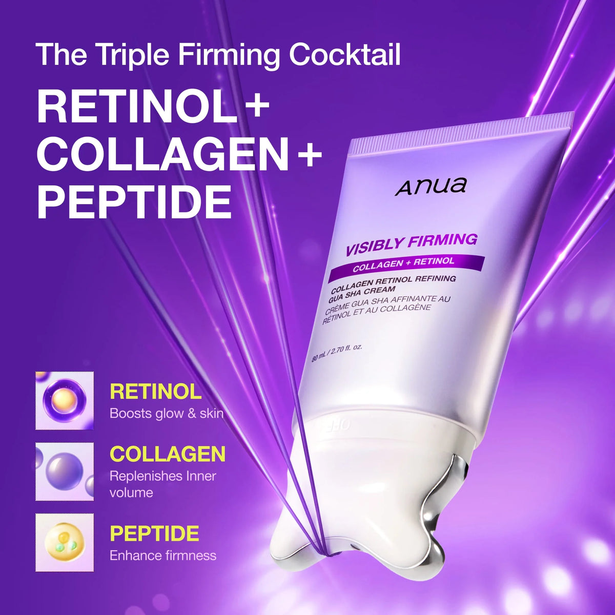 Anua Collagen Retinol Refining Gua Sha Cream 80ml | Korean Skincare