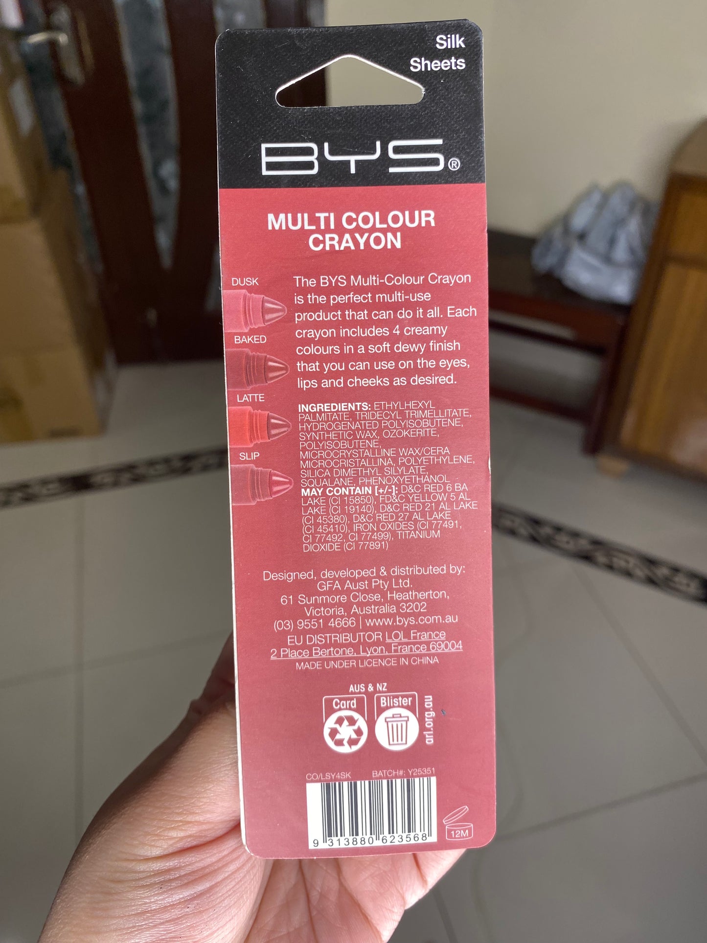 BYS Multi Color Crayon 4in1