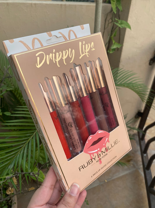 Ruby & Millie Drippy Lips 6 Piece Set Lip Gloss