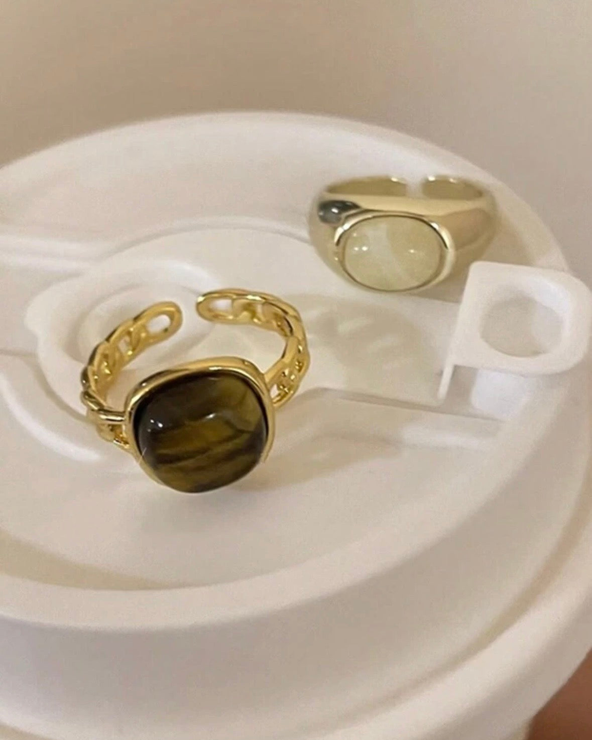 Vintage 2 Piece Ring Set (Adjustable)