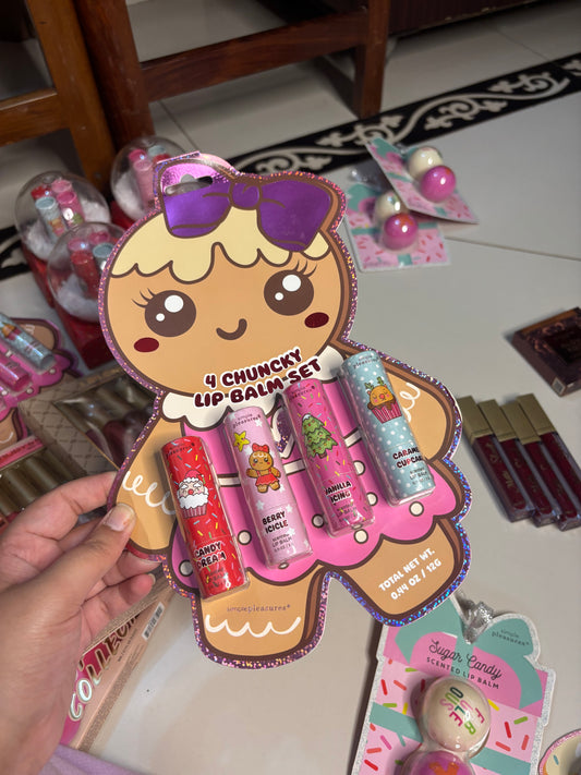 Simple Pleasures 4 Chuncky Lip Balm Set