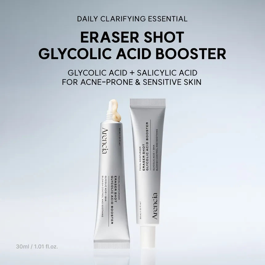 Arencia Eraser Shot Glycolic Acid Booster 30ml | Korean Exfoliating Serum