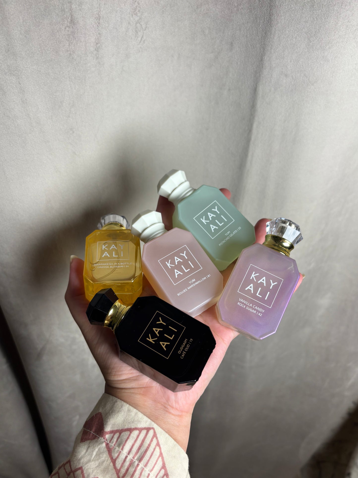 KAYALI Gift Set of 5 | Pistachio Gelato, Boujee Marshmallow, Vanilla 28, Oudgasm & Vanilla Candy