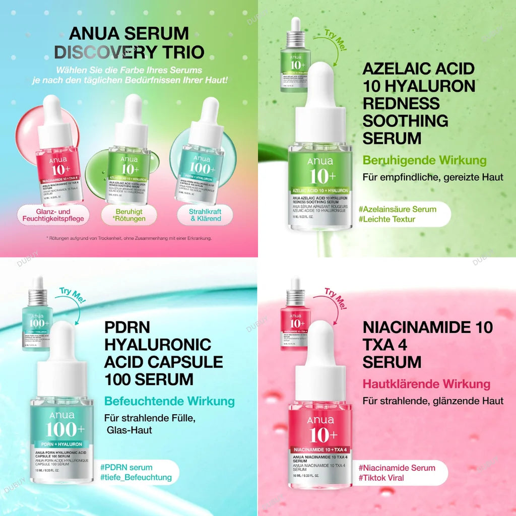 ANUA Serum Minis Discovery Set Trio | Korean Skincare Serums in Pakistan