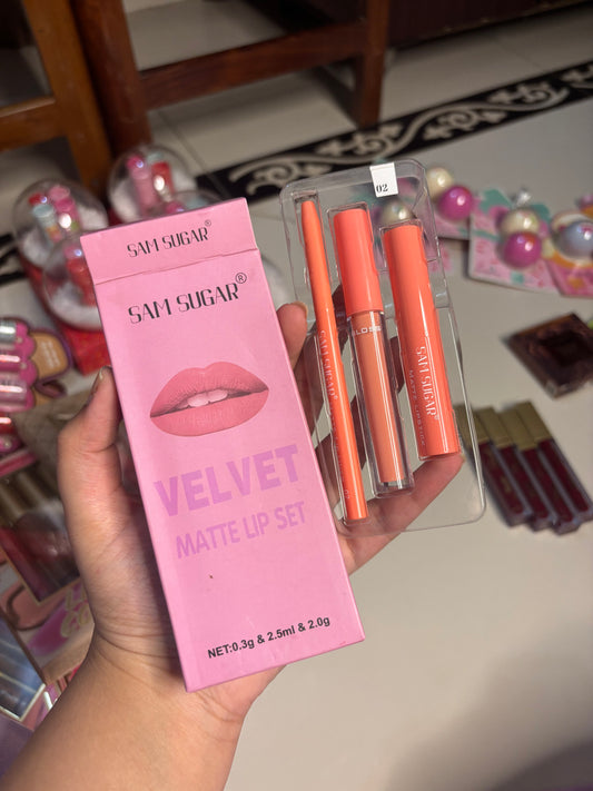 Sam Sugar Velvet Matte Lip Set