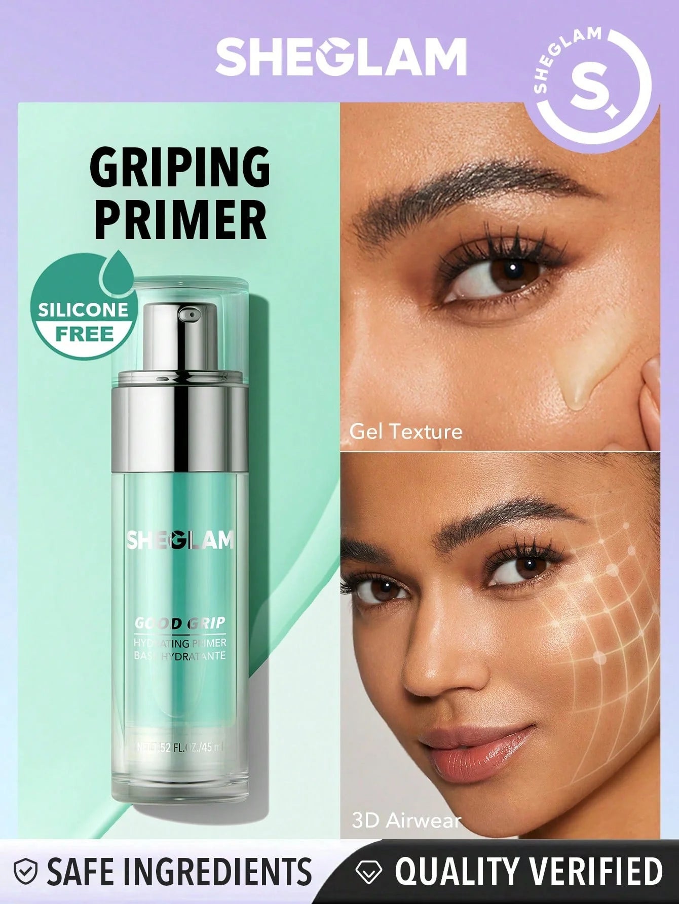 SHEGLAM Good Grip Hydrating Primer | Hydrating Makeup Grip Primer